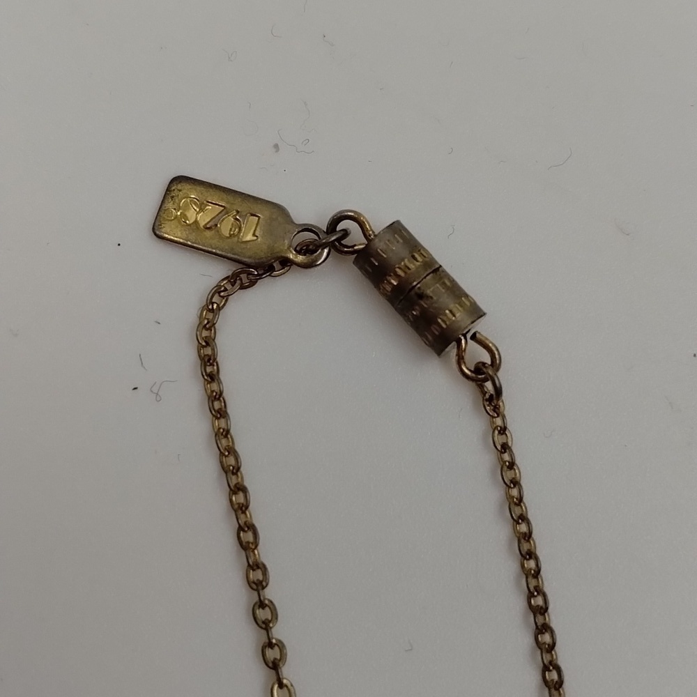 1928 Vintage Rose Dainty Necklace - Yellow Gold 8" - Picture 3 of 5